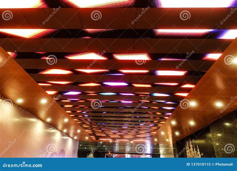 Lobby led ceiling lighting stock image. Image of acrylic - 137010115