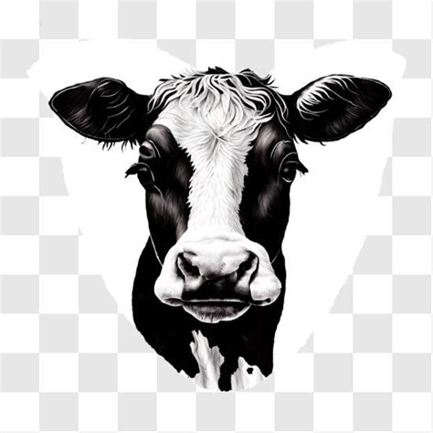 Black And White Cow Clip Art