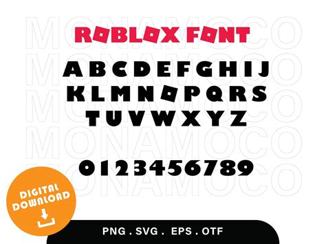 Roblox Font Svg Roblox Font Roblox Svg Roblox Roblox Etsy Uk