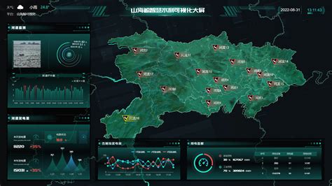 3D可视化技术赋能智慧水利系统 山海鲸数据可视化大屏软件