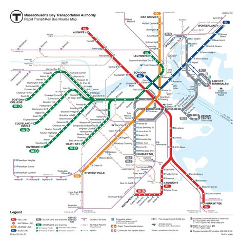 Boston Subway Map Boston Metro Map Subway Map Boston Map Subway Art