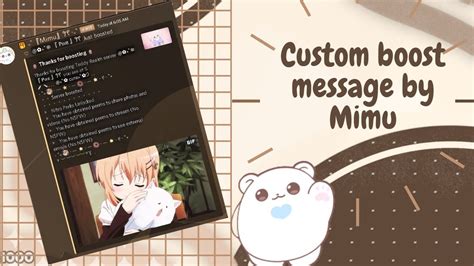 Set Up Custom Boost Message In Just 5 Minutes With Mimu