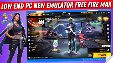 Best New Low End Pc Emulator For Free Fire Max Gb Ram Single Core