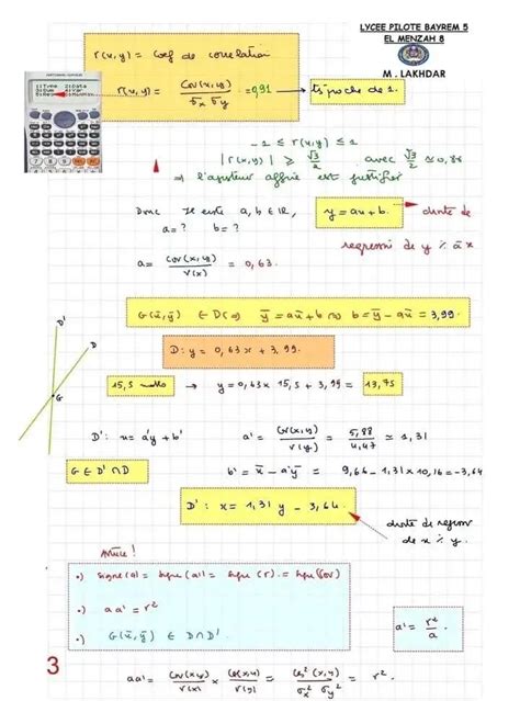 Bac Sc Exp Rimentales Math R Sum Statistique