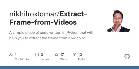 Github Nikhilroxtomar Extract Frame From Videos A Simple Piece Of