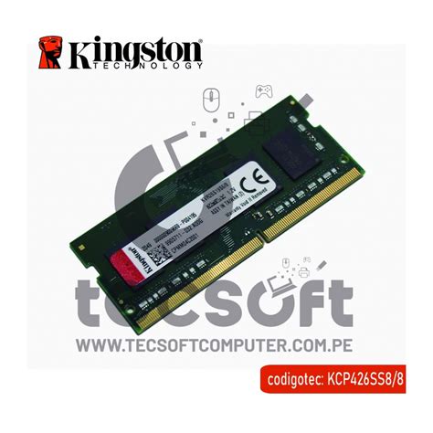 MEMORIA RAM KINGSTON KCP426SS8 8 8GB DDR4 SO DIMM 2666 MHZ CL19