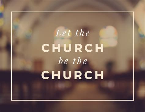 Arpa Canada Let The Church Be The Church Campaign