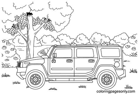 Hummer Coloring Pages - Coloring Pages For Kids And Adults | Hummer ...