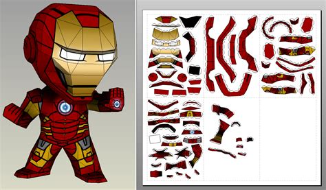 Iron Men, Paper Toys, Paper Crafts, Papercraft Anime, Spiderman, Halo ...