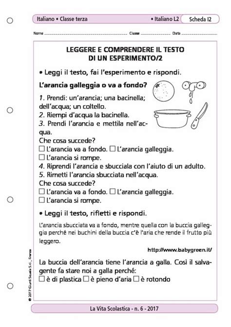 Leggere E Comprendere Il Testo Di Un Esperimento Giunti Scuola