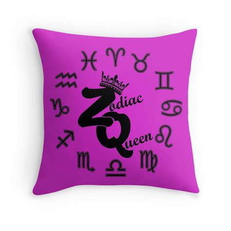 Zodiac Queen ♈♉♋♌♍♊♎♏♑⛎♐♓♒ Throw Pillow By Inspirationalt