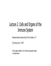 Cells And Organs Of The Immune System Pdf Lecture Cells