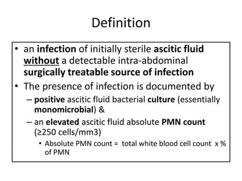 Spontaneous Bacterial Peritonitis Sbp Ppt