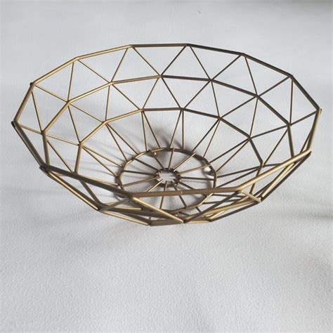 Fruteira Dourada De Metal 33 Cm X 33 Cm X 15 Cm Shopee Brasil