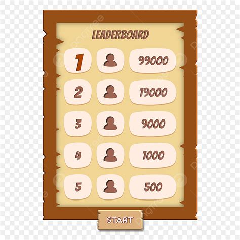 Game Leaderboard Ranking Vector Hd Images Game Leaderboard Interface