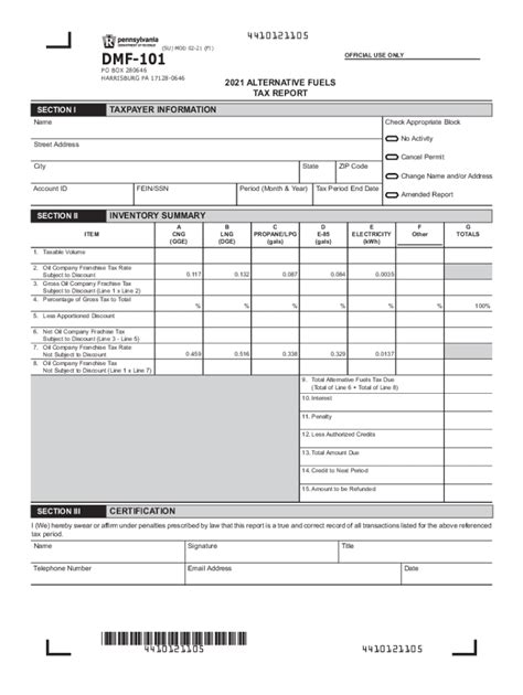 Fillable Online Alternative Fuels Tax Report Dmf Forms