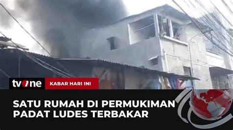 Diduga Akibat Korsleting Listrik Rumah Berlantai Dua Hangus Terbakar