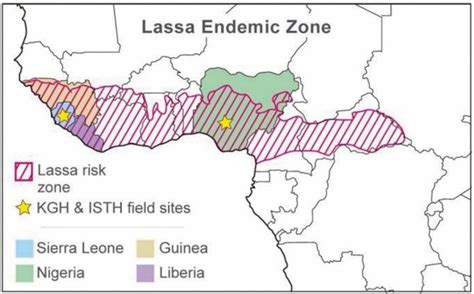 Lassa Fever Endemic Zones In West Africa 13 Legend Kgh Kenema