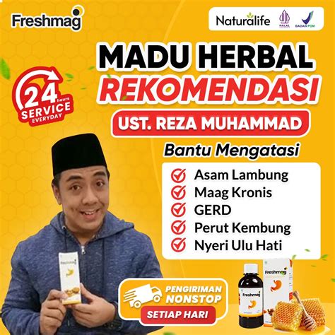 Jual FRESHMAG Original Madu Herbal Lambung Efektif Atasi Masalah Asam