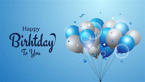 Birthday Balloons Vector Background Design Happy Birthday To You Text