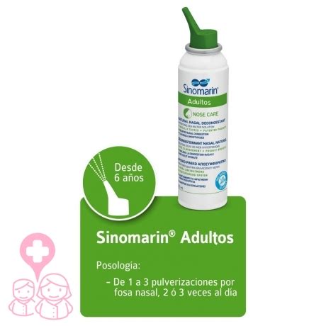 Sinomarin adultos agua de mar hipertónica limpieza nasal 125 ml