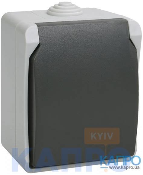 Розетка з заземл.контактом з прозор.кришкою 16А зовніш. IP54 ИЭК Форс ...