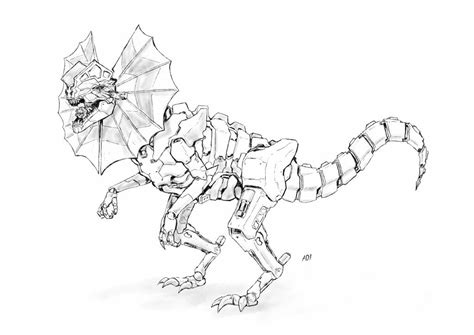 Mecha Dilophosaurus By Adivider On Deviantart