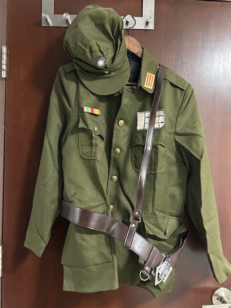 Halloween Costume Communist Retro Soldier Officer Uniform Set Hobbies