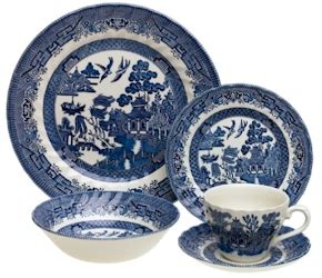 Churchill China Blue Willow Dinnerware