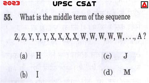 Letters Series What Is The Middle Term Of The Sequence Z Z Y Y Y Upsc Prelims Youtube