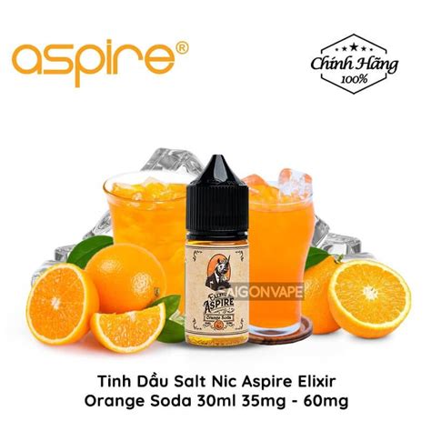 Aspire Elixir Orange Soda Salt 30ml Tinh Dầu Vape Chính Hãng