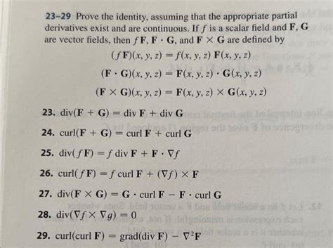 Solved 23 29 Prove The Identity Assuming That The