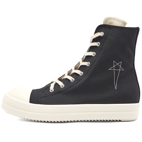 Rick Owens DRKSHDW Pentagram Logo Sneaks Sneaker Black Milk | END. (AU)