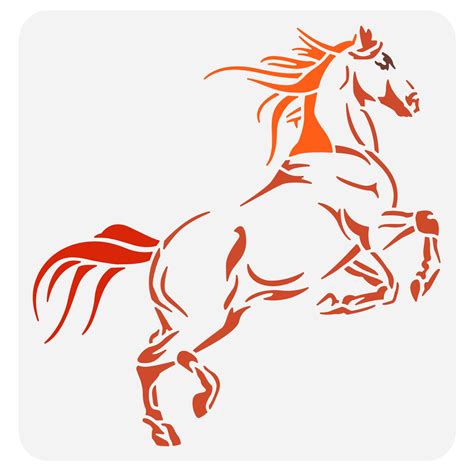 Amazon.com : FINGERINSPIRE Horse Stencil 11.8x11.8 inch Horse Animal ...