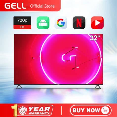 Gell 324350 Inch Smart Tv Flat Screen Tv Android Netflixyoutube