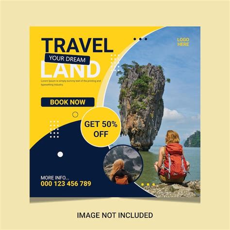 Excursão de viagem postagem do Instagram Travel Your Dream Land ou