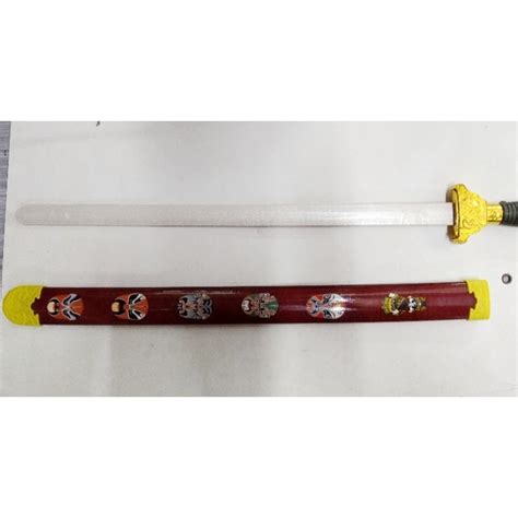 Childrens Toy Sword Wooden Plastic Sword Green Dragon Sword 青龙剑木刀剑