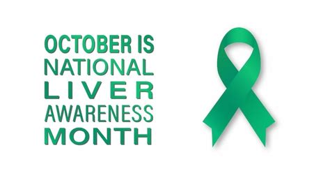 Premium Vector October Is Liver Cancer Awareness Month Concept With