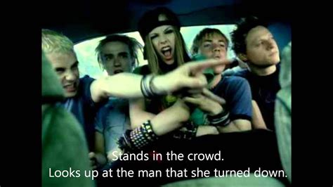 Avril Lavigne Sk8er Boi Lyrics Youtube