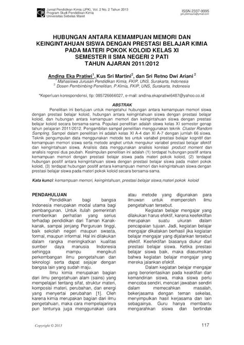 Pdf Hubungan Antara Kemampuan Memori Dan Eprints Uns Ac Id