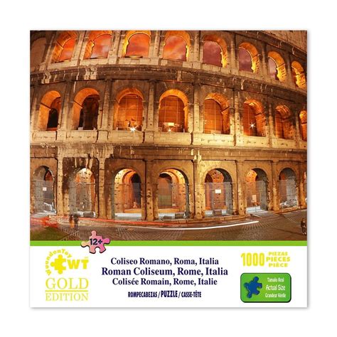 Rompecabezas Wuundentoy Coliseo Romano Roma Italia Gold Edition 1000