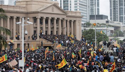 Sri Lanka Protesters Storm Presidential Palace Forcing The President