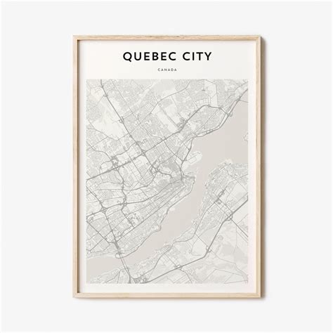 Quebec City Map Poster Quebec City Map Print Quebec City Personalized