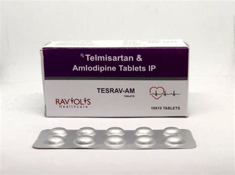 Tesrav AM Telmisartan 40 MG Amlodipine 5MG Tablets 10x10 At Rs 950 Box