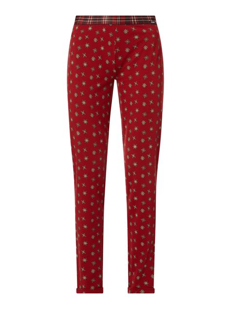 Skiny Pyjamahose Mit Weihnachtsmuster Rot Online Kaufen