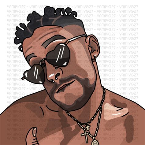 Png  Bad Bunny Digital Art In Color Fan Art Etsy