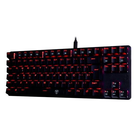 Teclado Gamer T Dagger Bora Led Red Mec Nico Abnt Switch Blue T Tgk Bl