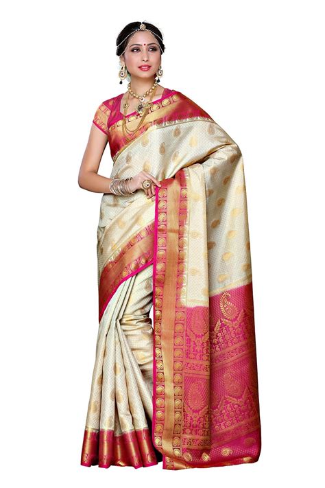 Traditional Silk Saree From Mimosa Amazon Online Shopping