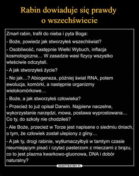 Rabin dowiaduje się prawdy o wszechświecie Demotywatory pl