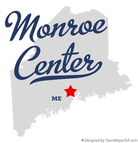 Map of Monroe Center, ME, Maine